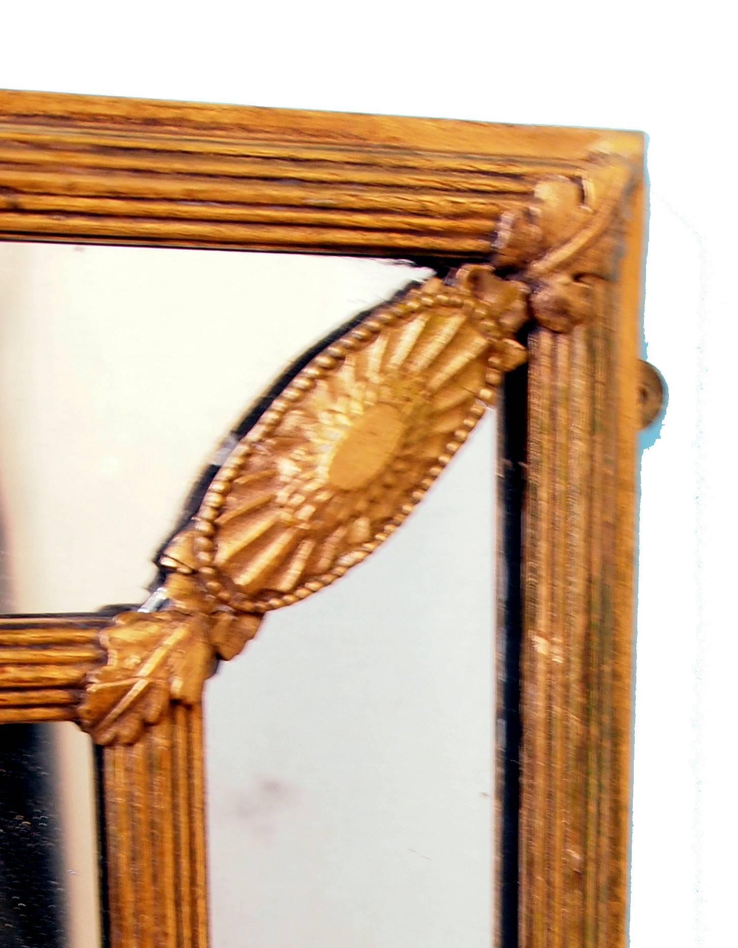 English Antique Gilt Overmantel Mirror
