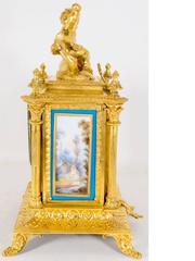 19th Century French Sevres Porcelain Ormolu Clock