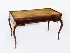 Antique French Walnut Backgammon Writing Tric-Trac Table, circa 1860