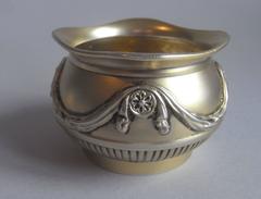 Very Fine Pair of Silver Gilt Neoclassical Revival Salt Cellars Made in Birmi