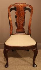 Excellent Pair of George I Walnut Side Chairs, circa 1720