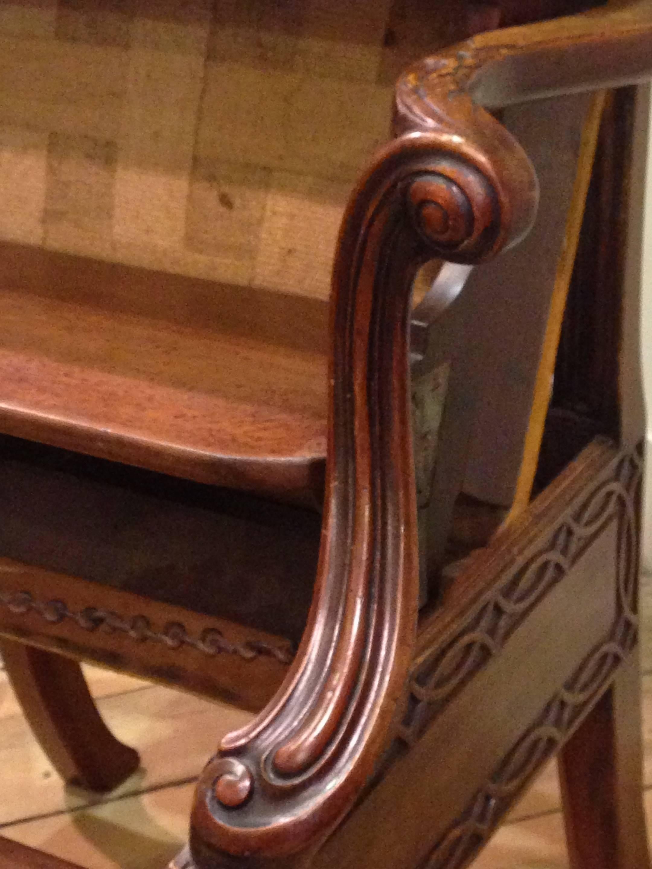 George III 19th century mahogany metamorphic library chair