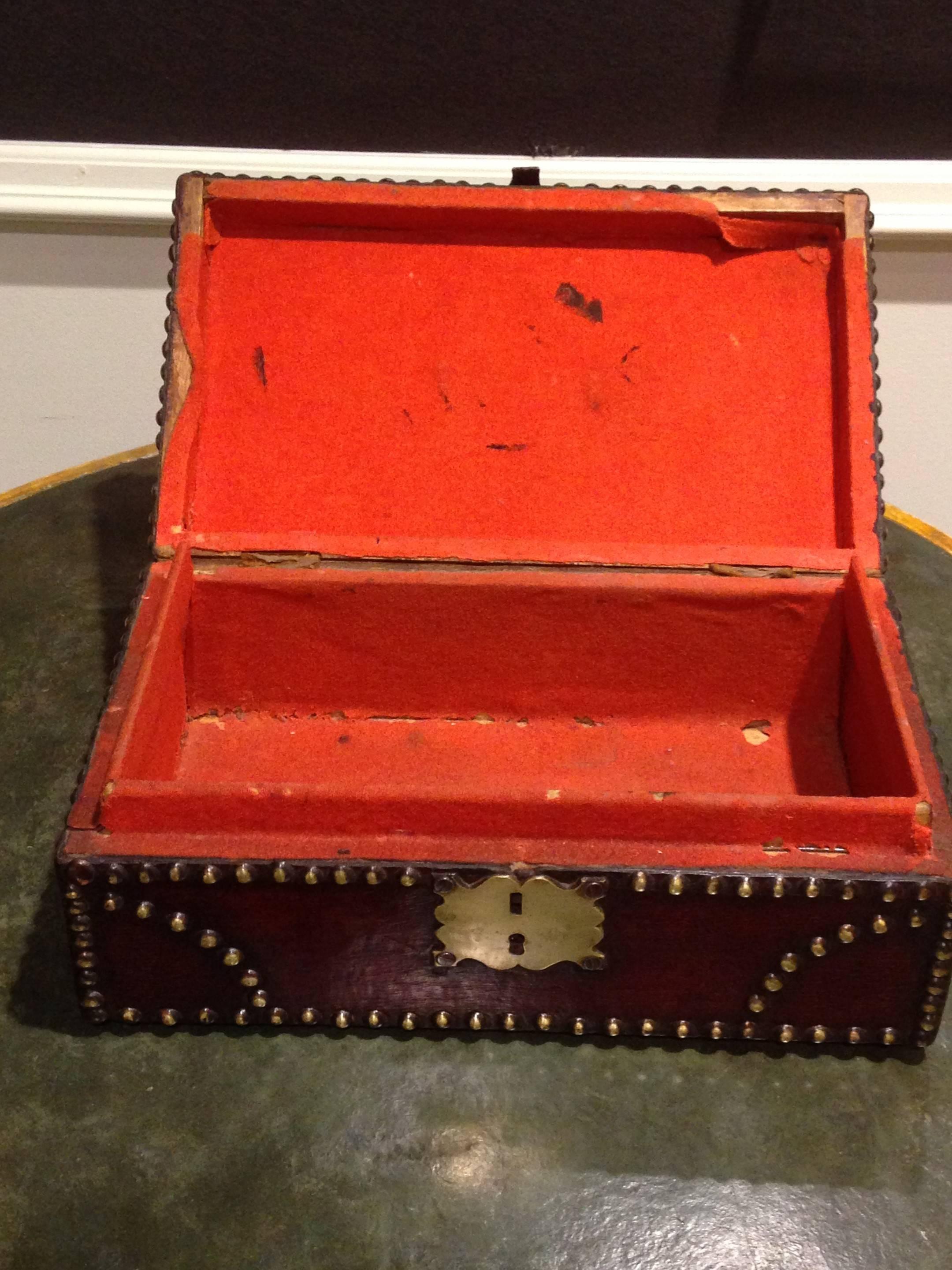English Brass studded dispatch box