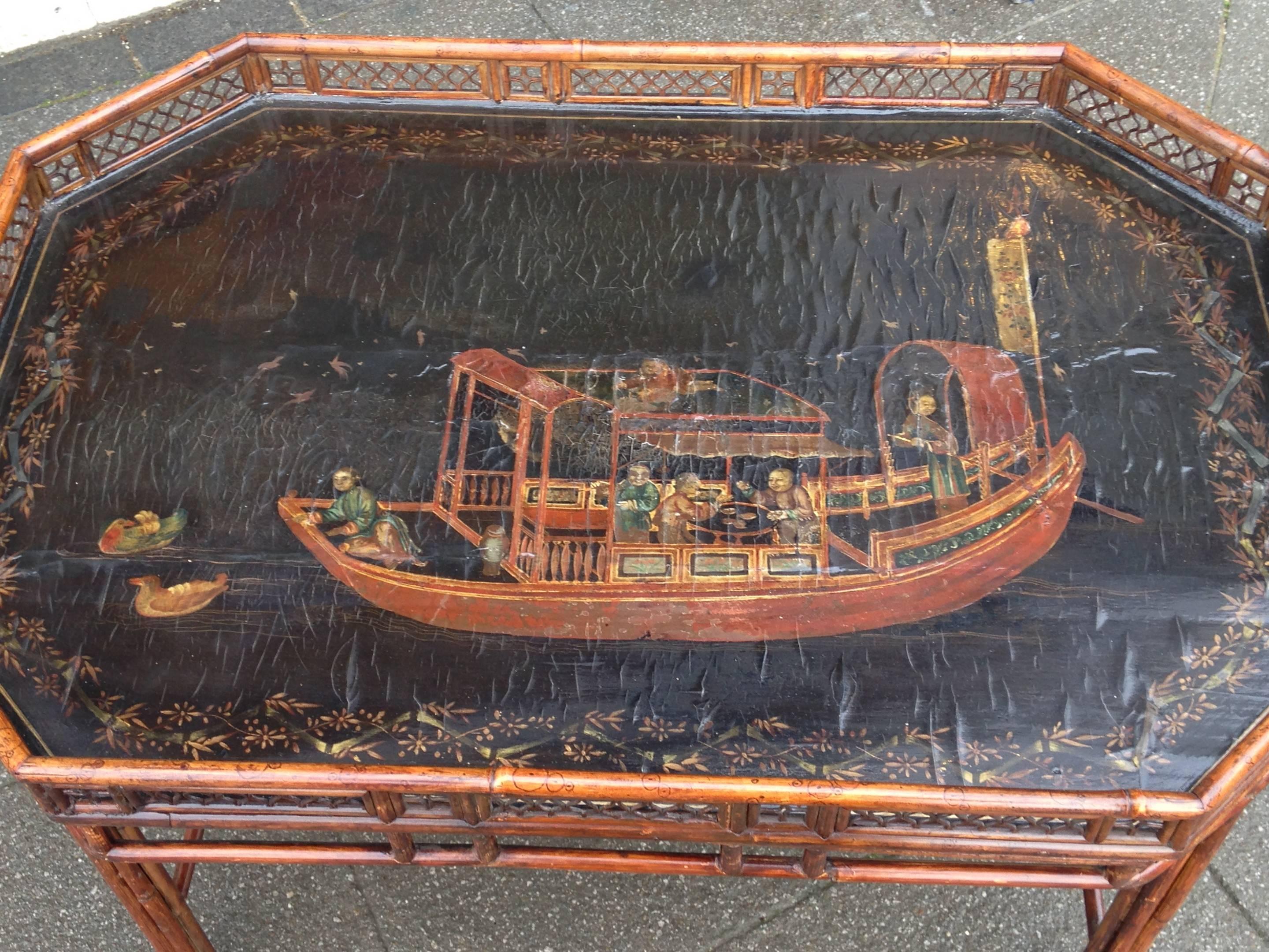 George III 19th century tray on stand