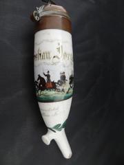 North European Pearlware 19th Century Pipe Bowl with Military Interest