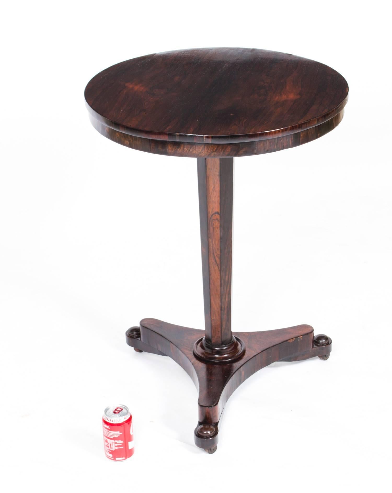 19th Century Regency Rosewood Occasional Table 1