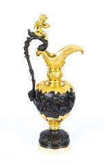 Antikes Paar Euler aus vergoldeter Bronze und Bronze, um 1840