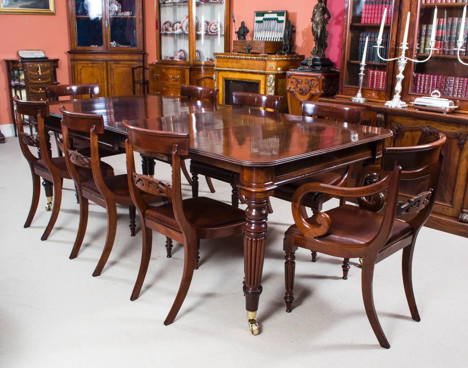 mahogany regency dining table