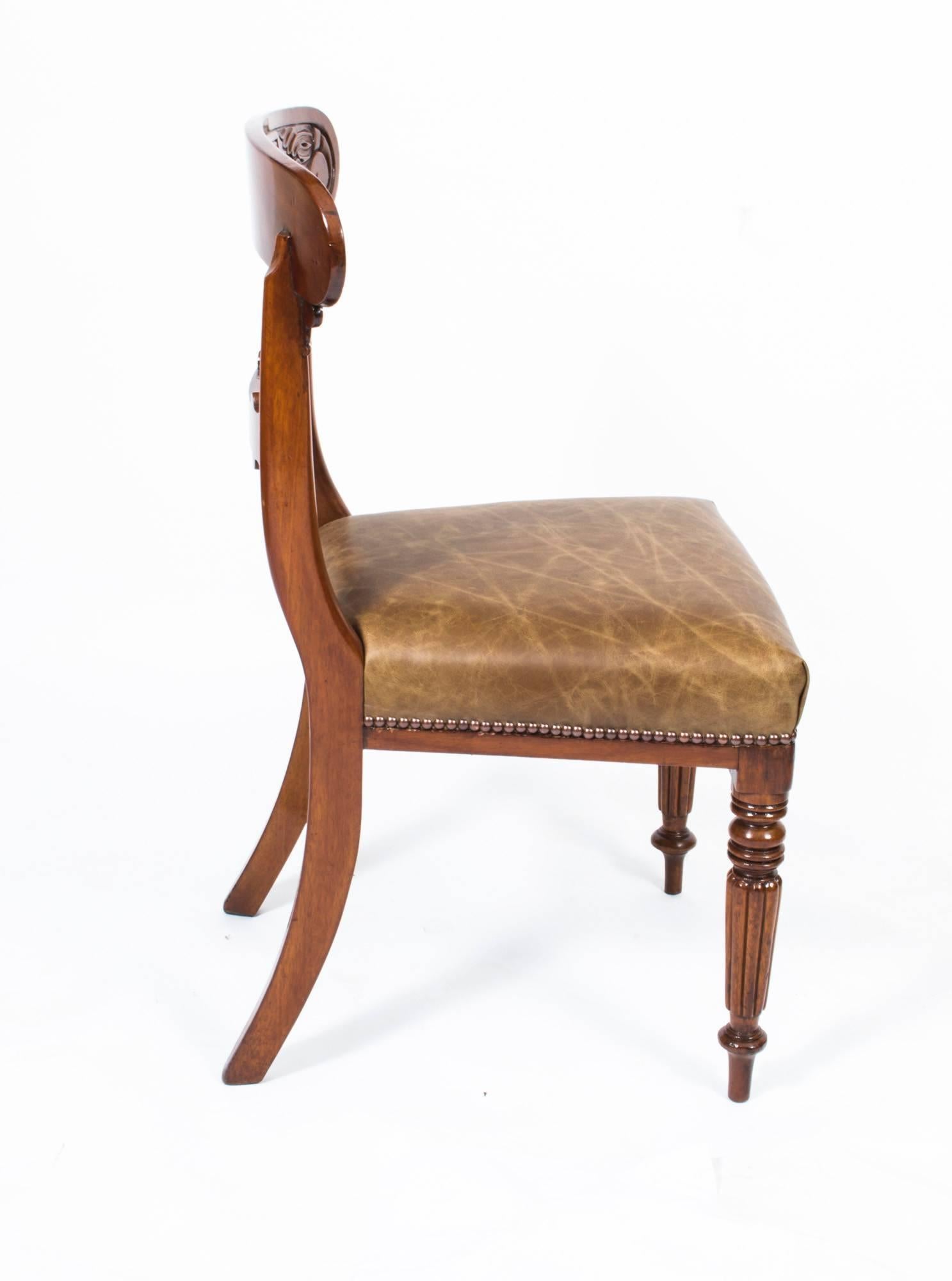 19th Century Set of Six Regency Mahogany Dining Chairs In Excellent Condition In London, GB