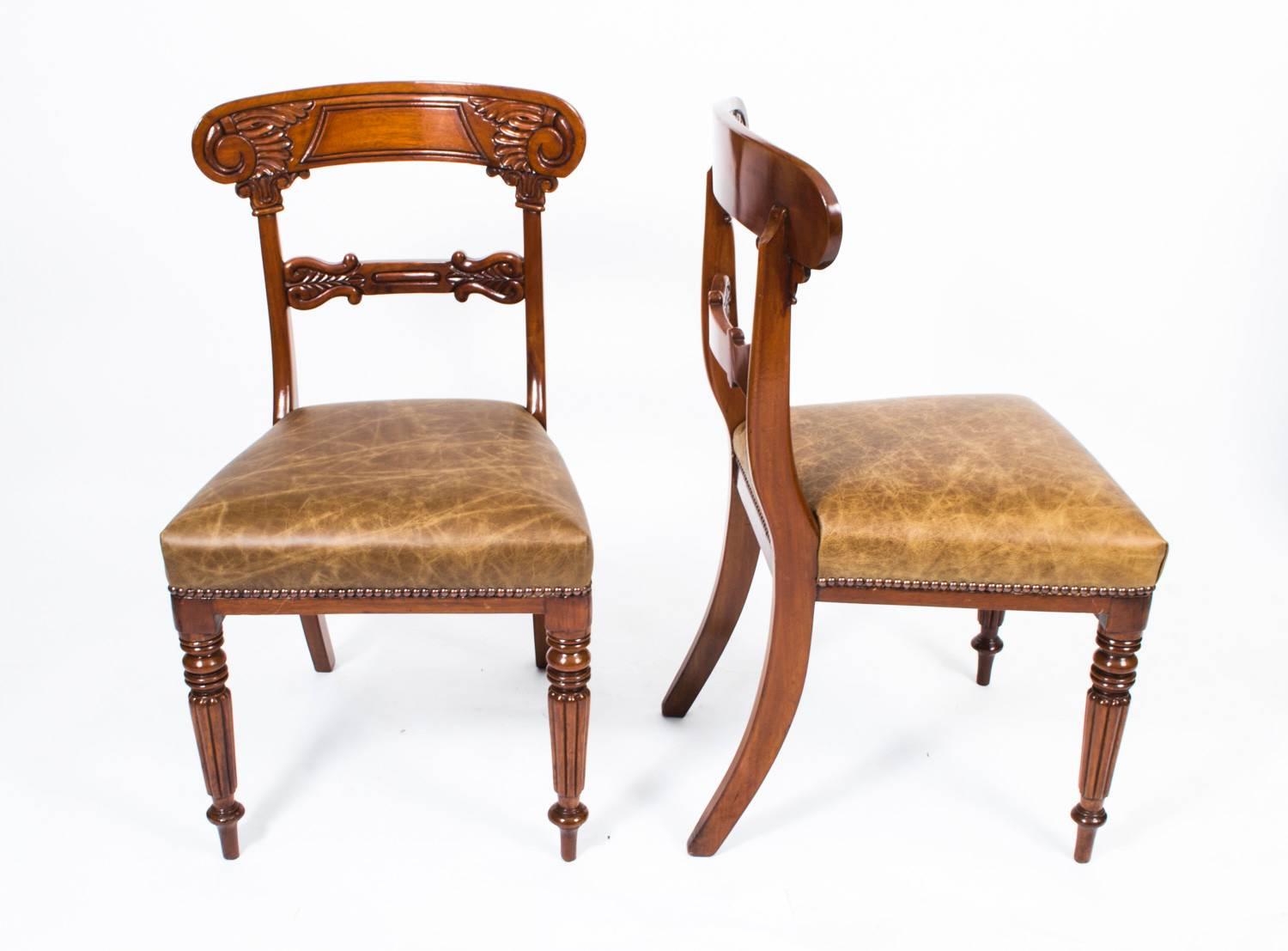 19th Century Set of Six Regency Mahogany Dining Chairs 1
