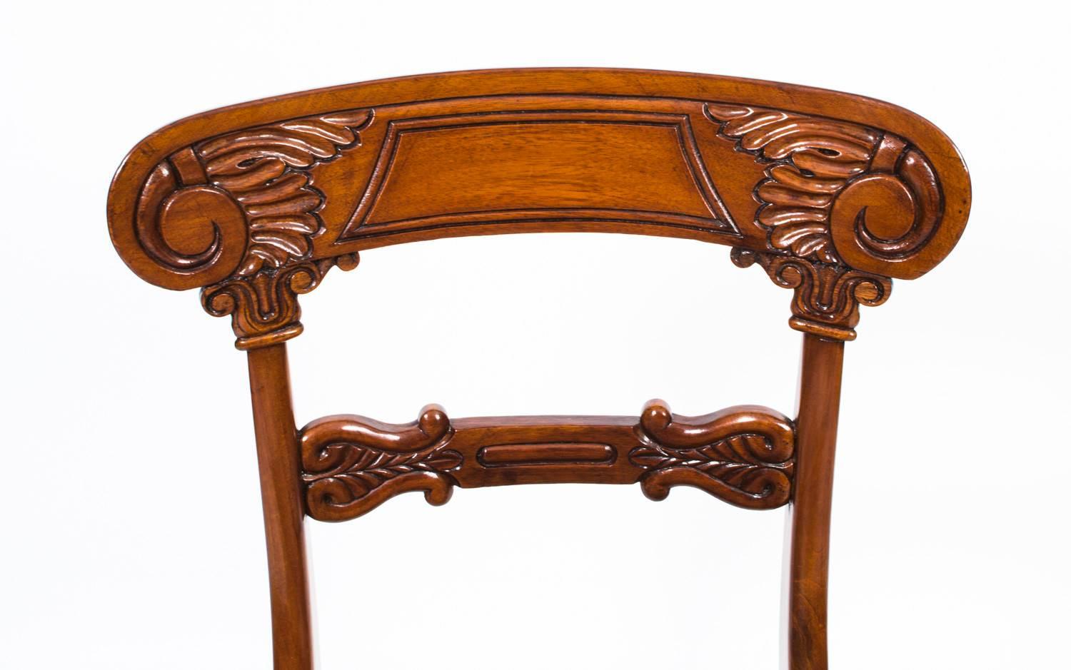 19th Century Set of Six Regency Mahogany Dining Chairs 3
