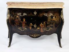 Antique French Chinoiserie Lacquered Chest, circa 1880