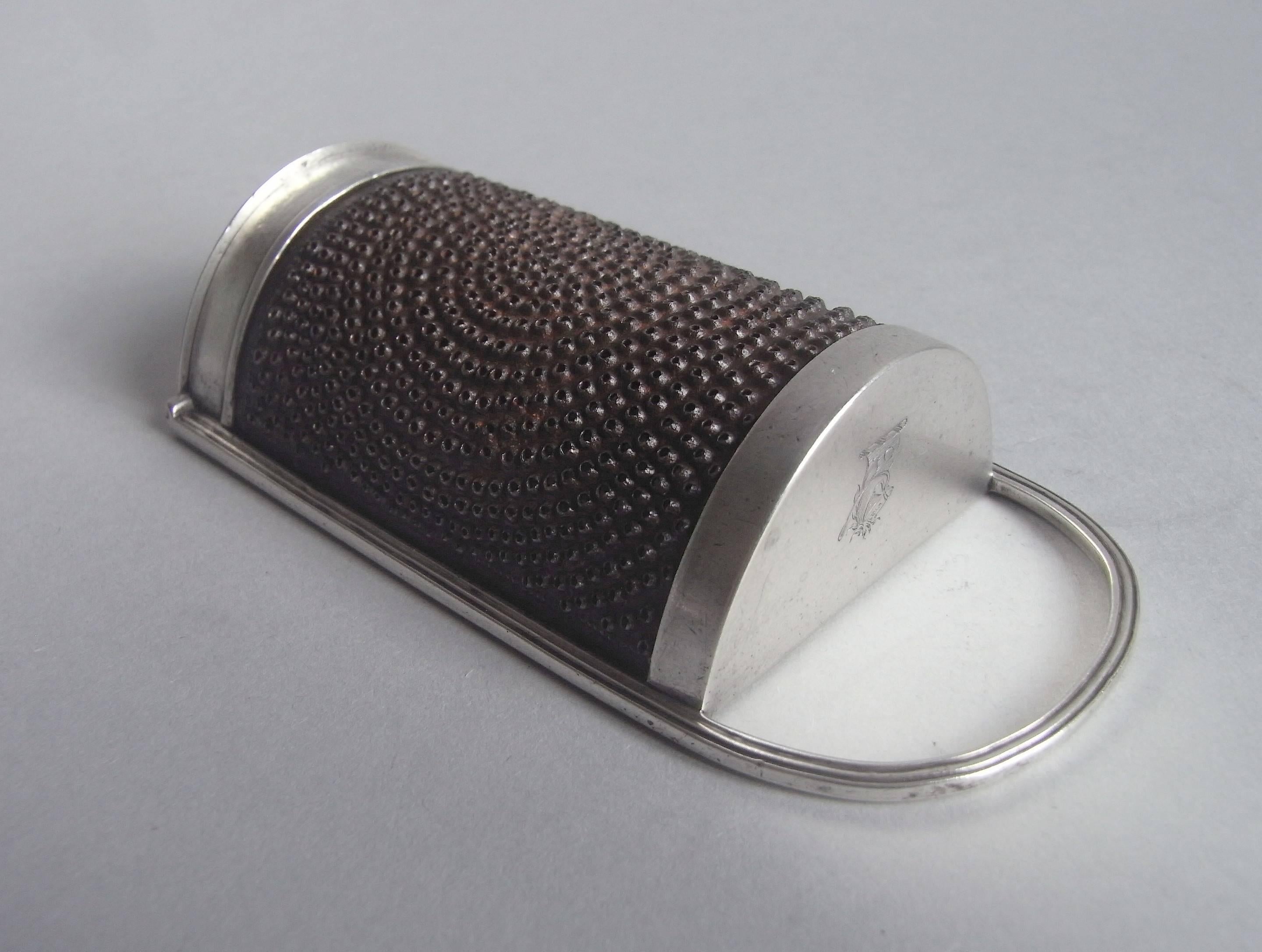 PHIPPS & ROBINSON. An exceptional George III "Kitchen" Nutmeg Grater made in Lon