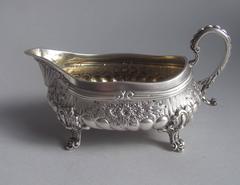 Rare Cast Cream Boat, in the Manner of Paul de Lamerie, Made in London in 1890