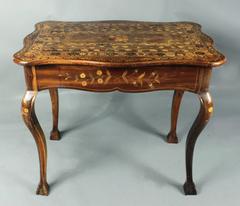Antique Killarney Marquetry Table