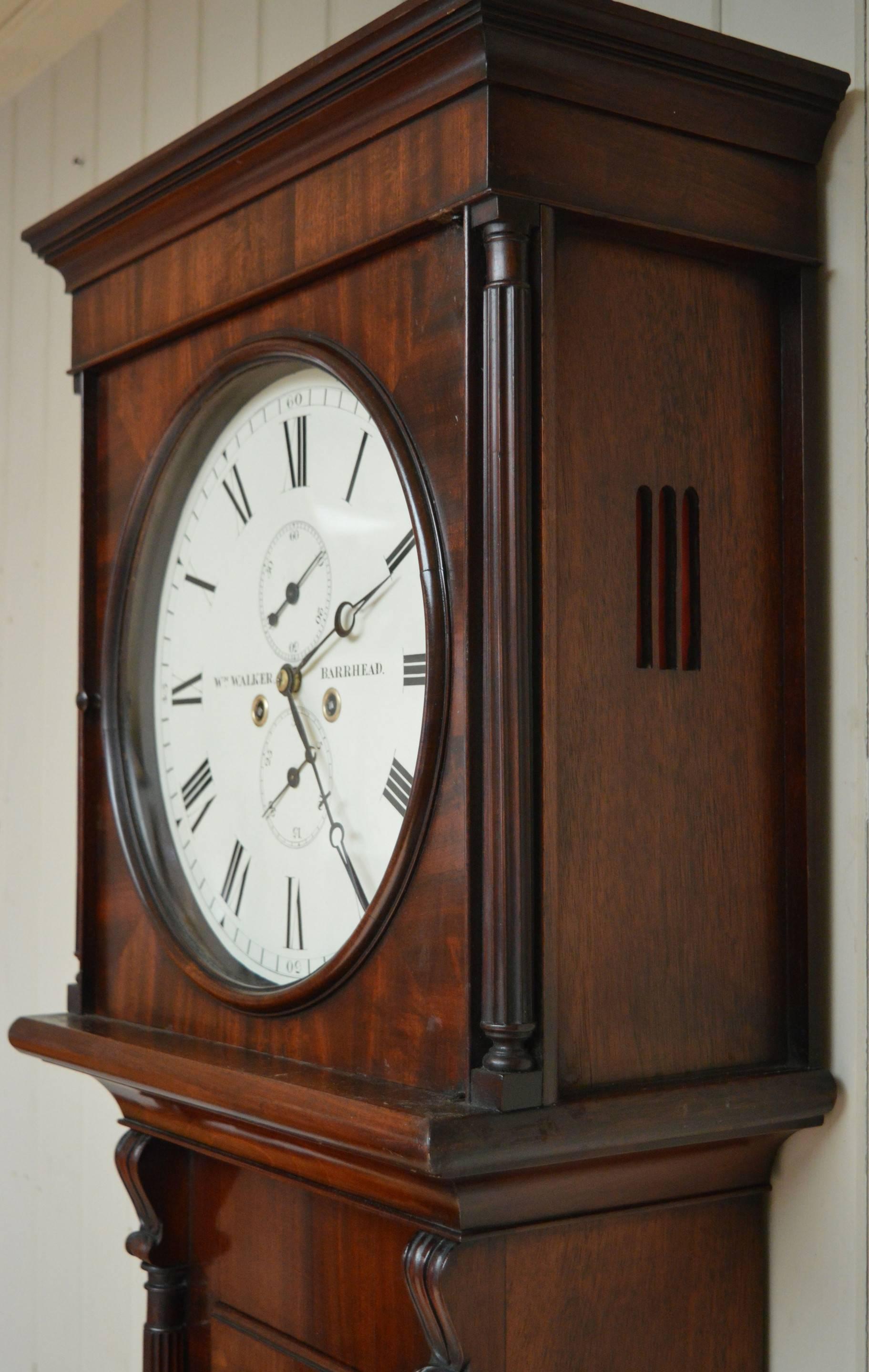 Scottish Mahogany Longcase Clock 1