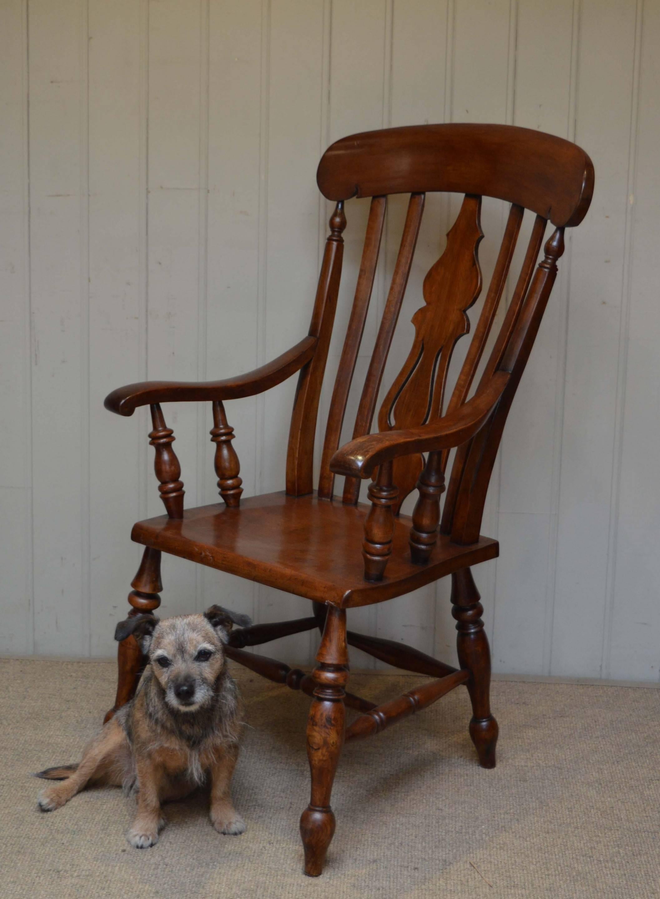 Fruitwood Farmhouse Carver Chair For Sale 1