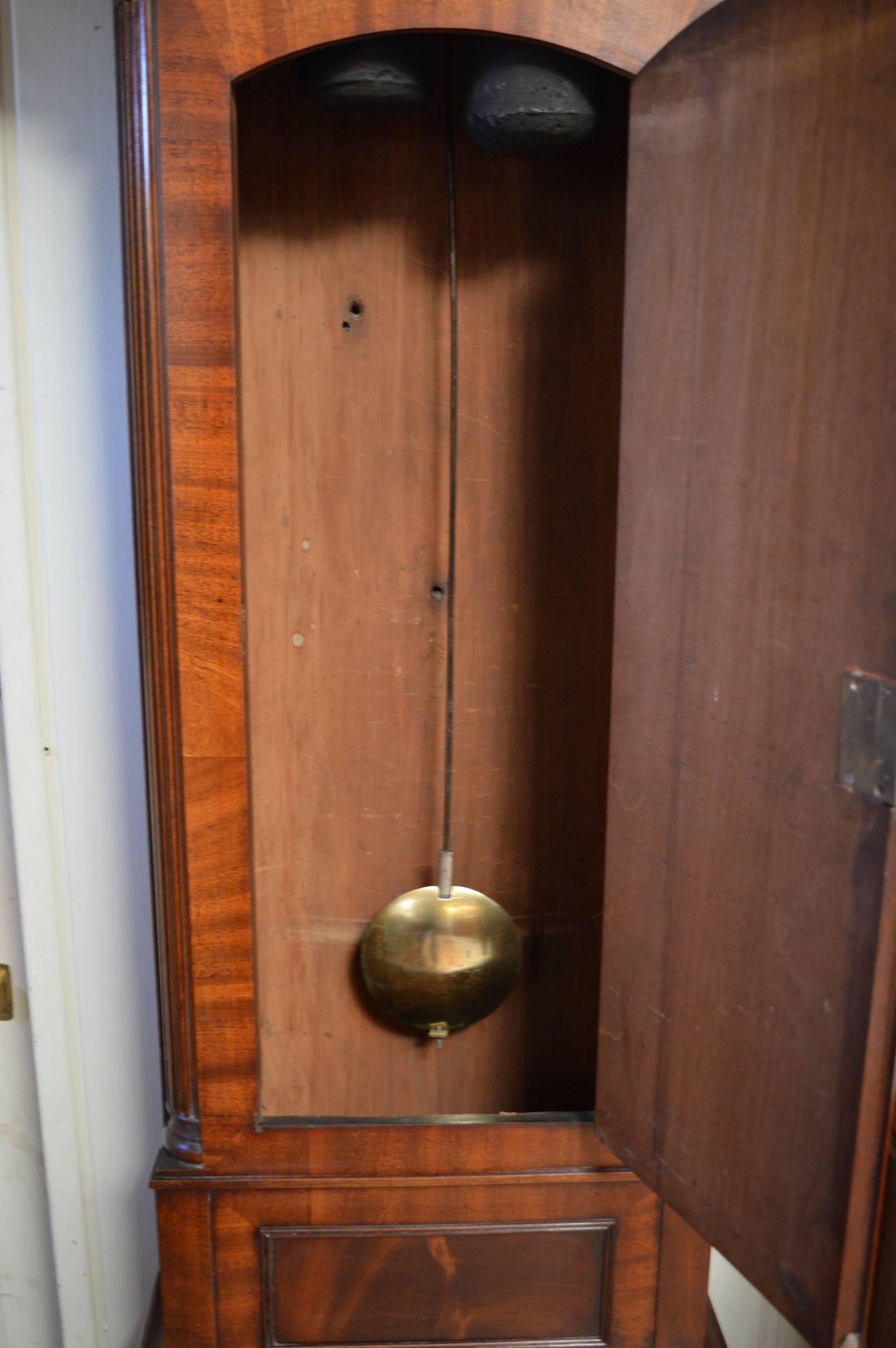 19th Century Scottish Mahogany Longcase Clock