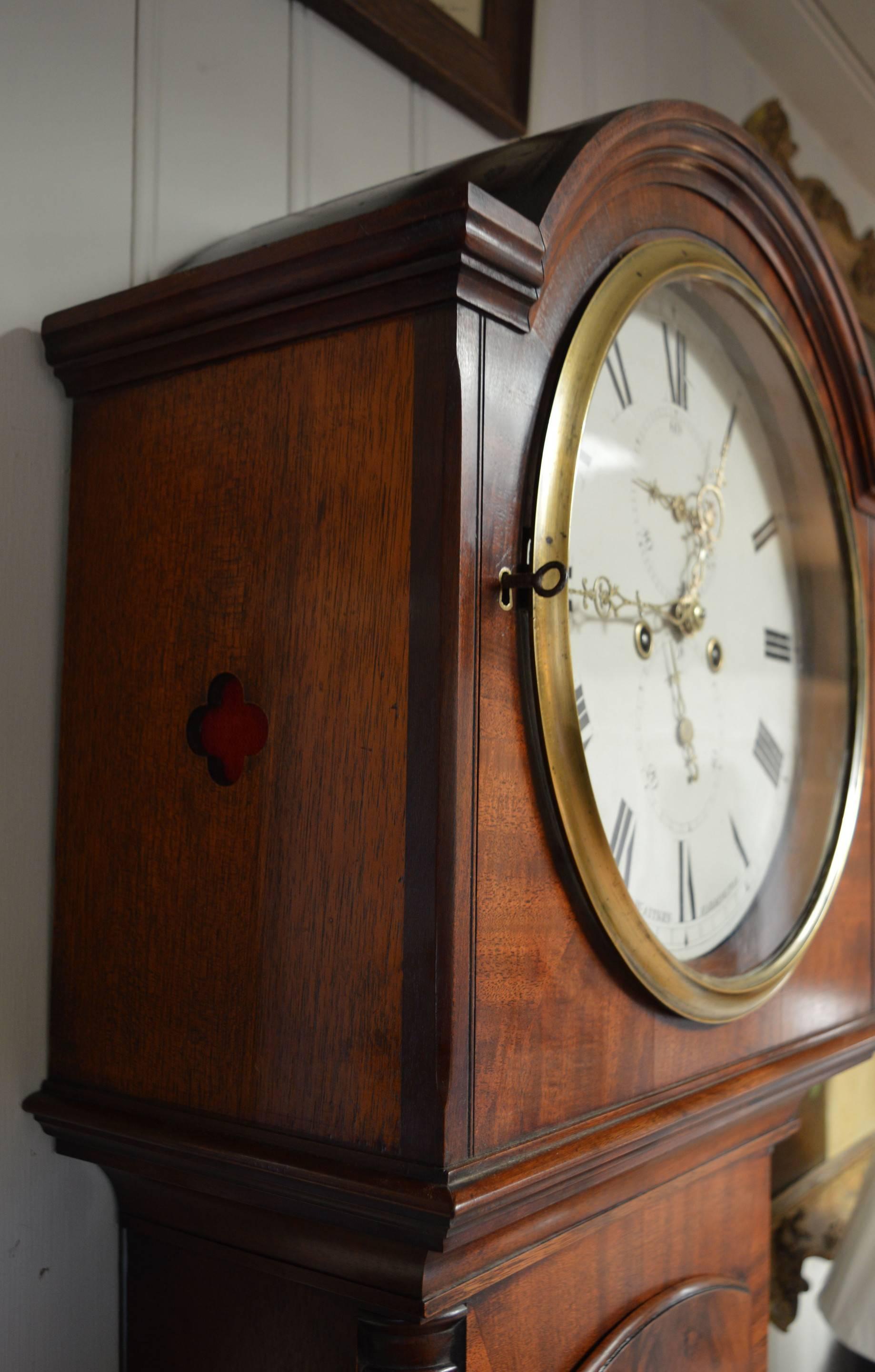 Scottish Mahogany Longcase Clock 1