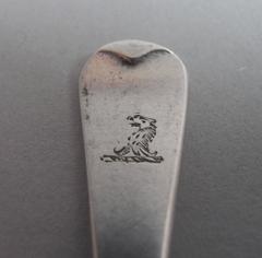 A pair of George III Hanoverian pattern Salt Shovels made in London circa 1770 b