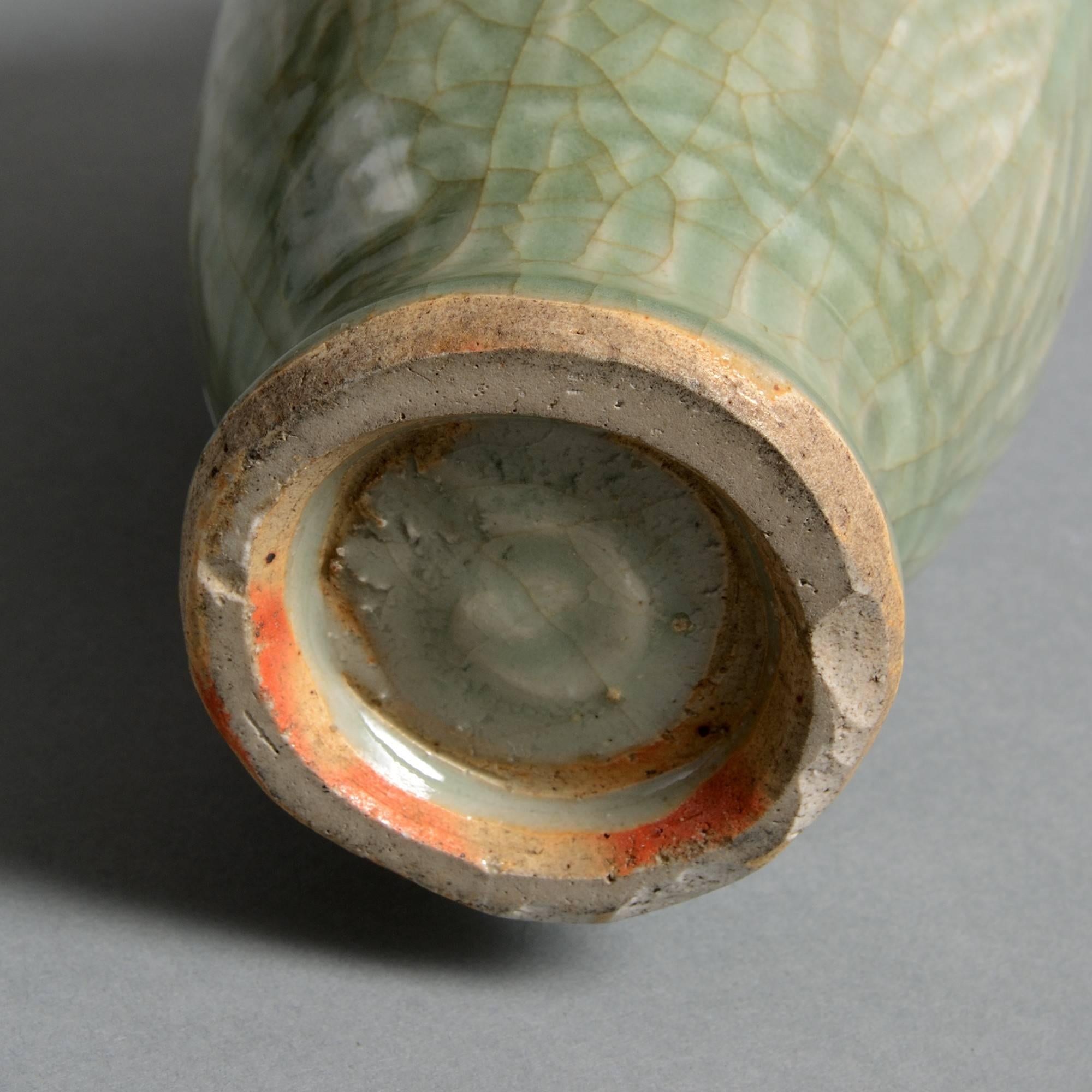 Chinese 16th Century Ming Period Celadon Porcelain Vase