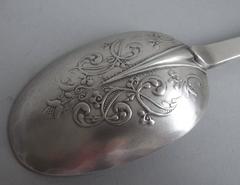 A very fine James II Lace Back Trefid Spoon