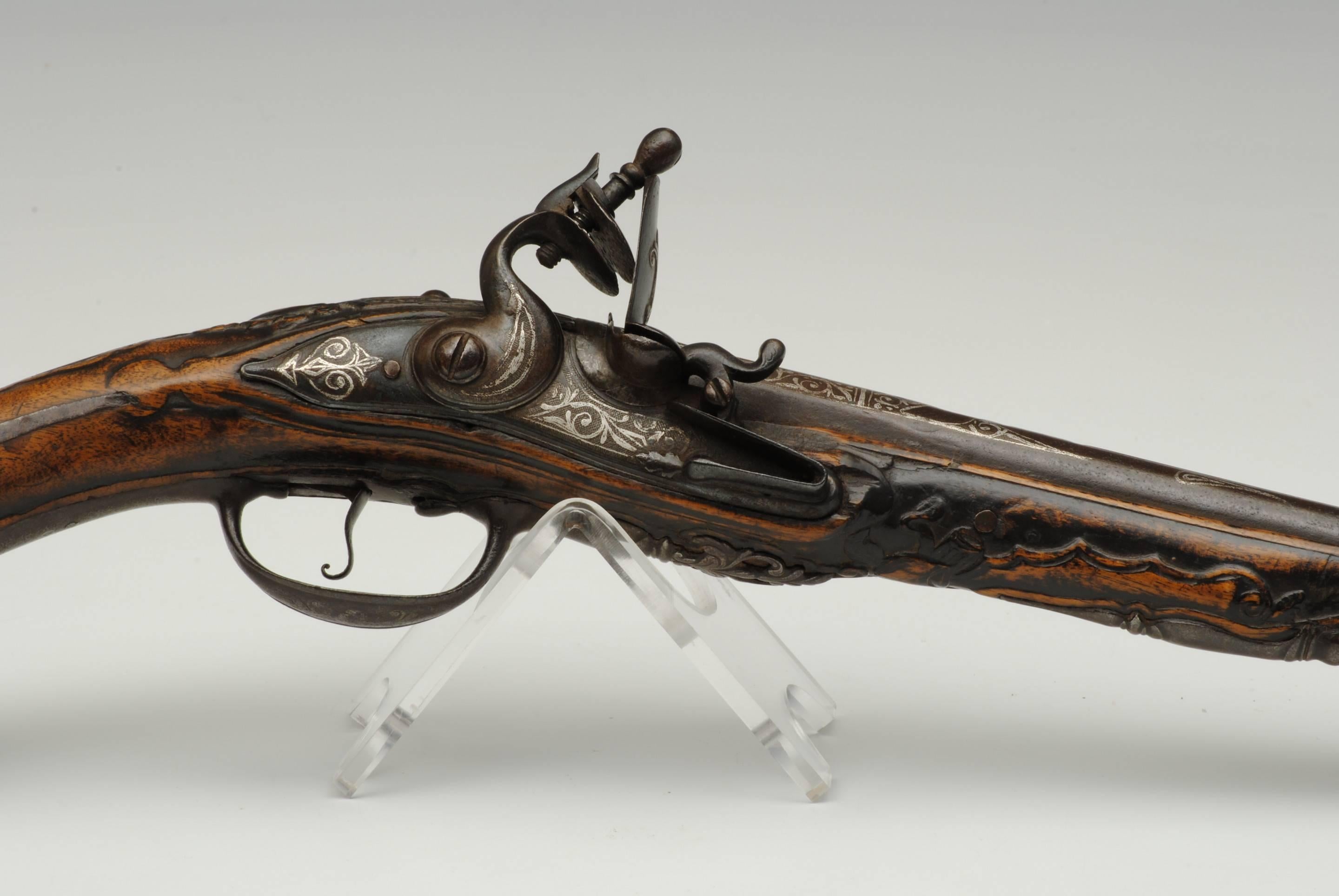 A good example of a Spanish flintlock pistol made for the Turkish market.