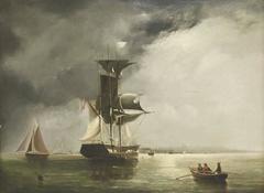 Paar marineblaue Gemälde