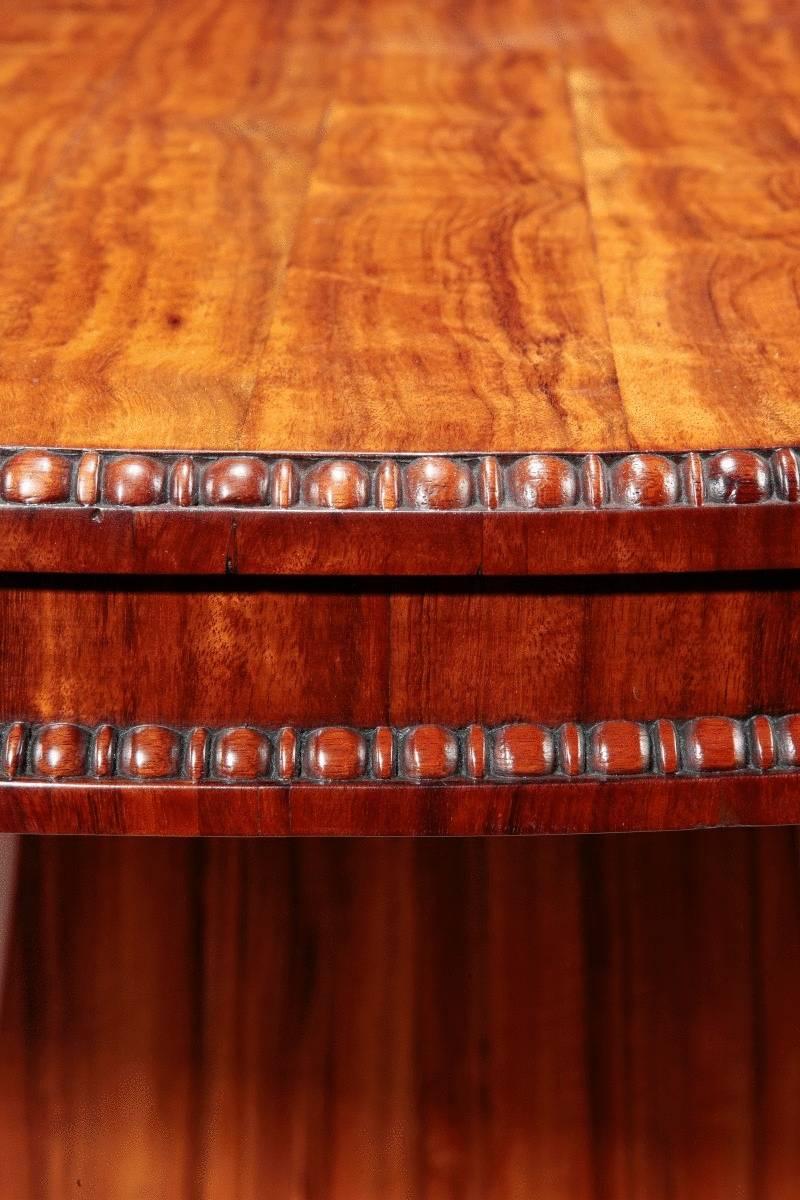 The use of kingwood and other exotic timbers such as satinwood, tulip wood and palm were used widely in the Regency period to show their wealth. These timbers were very expensive and highly prized. Kingwood was used as a crossbanding and was rarely