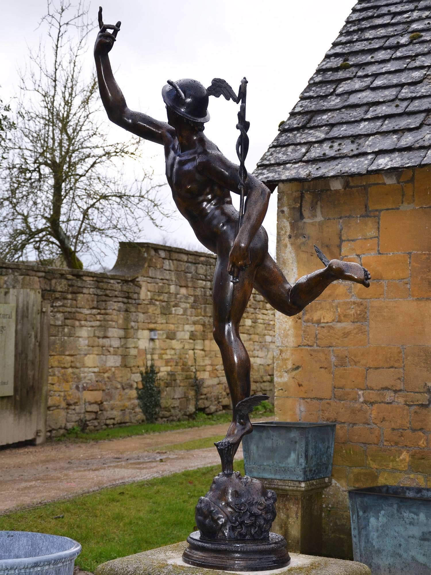 Italian Fine 20th Century Bronze Mercury, after Giambologna