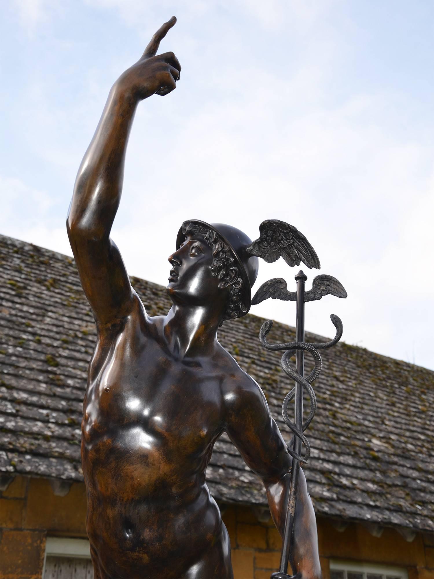 Contemporary Fine 20th Century Bronze Mercury, after Giambologna