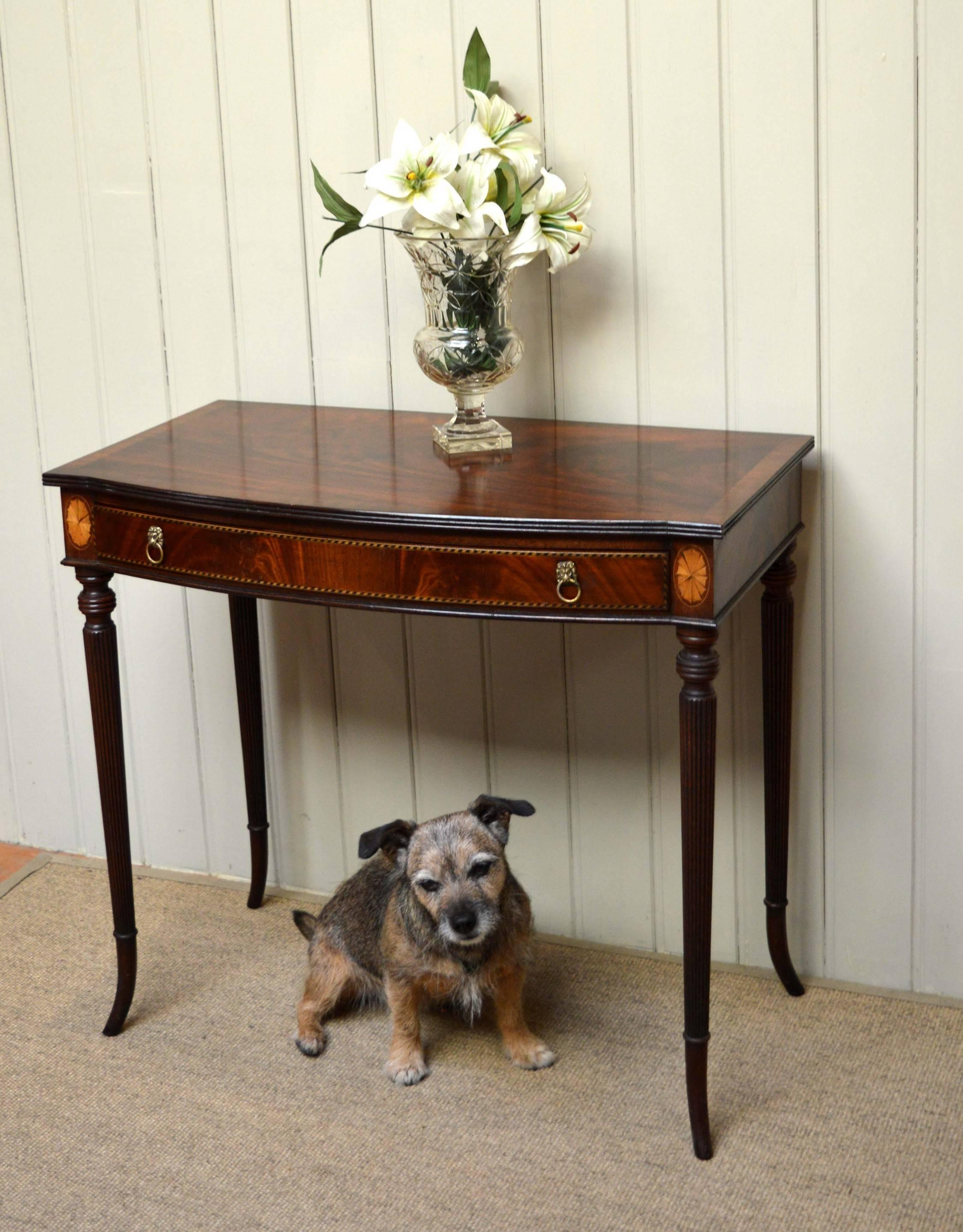 20th Century Mahogany Demilune Table