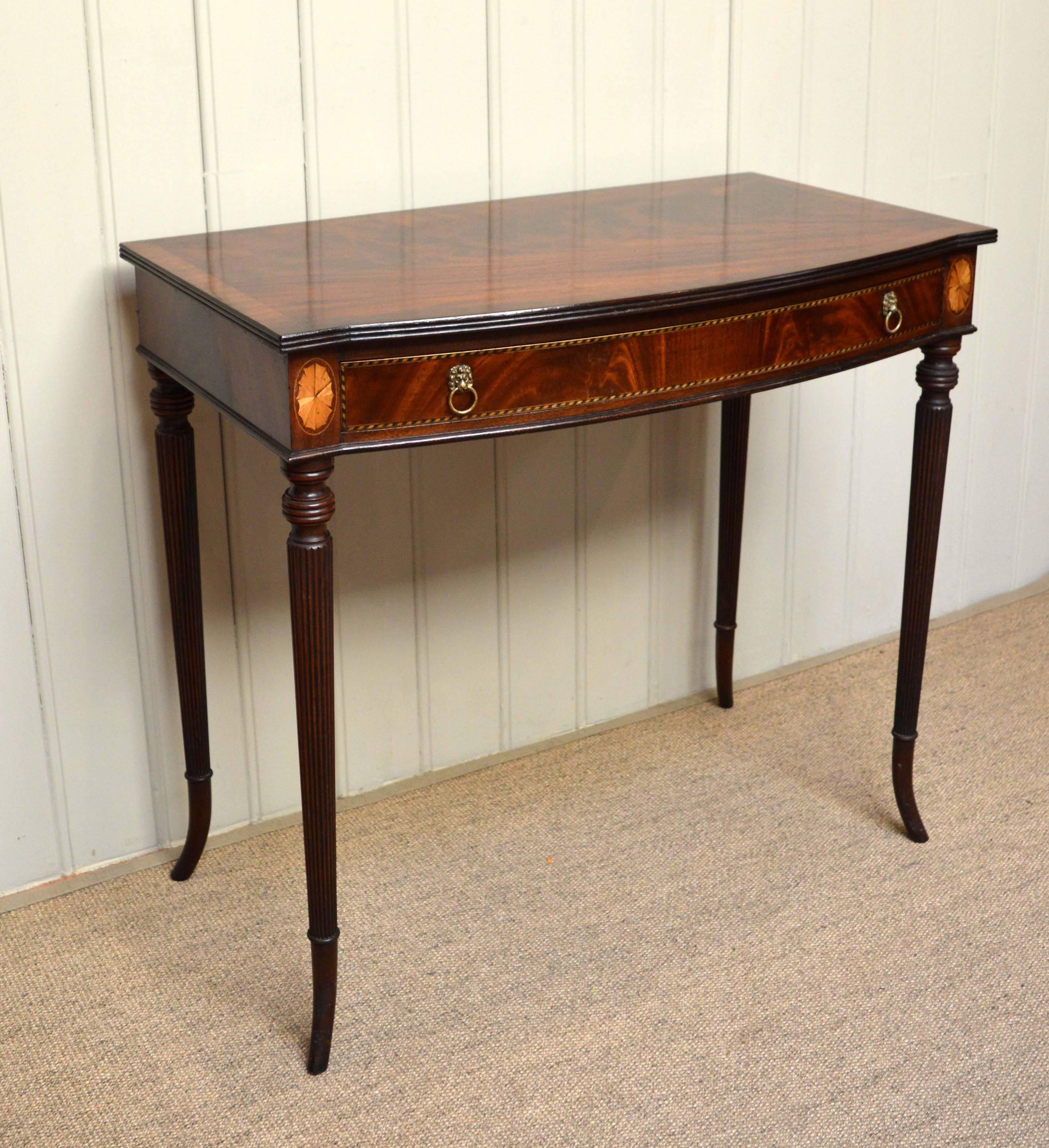 Mahogany Demilune Table 3