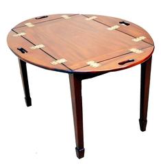 Antique Georgian Mahogany Oval Butlers Tray on Stand