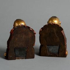 Pair of Parcel Gilded Buddhas