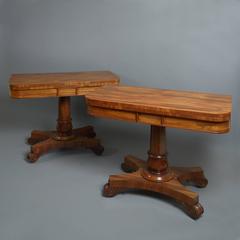 19th Century Pair of Regency Period Mahogany Card Tables