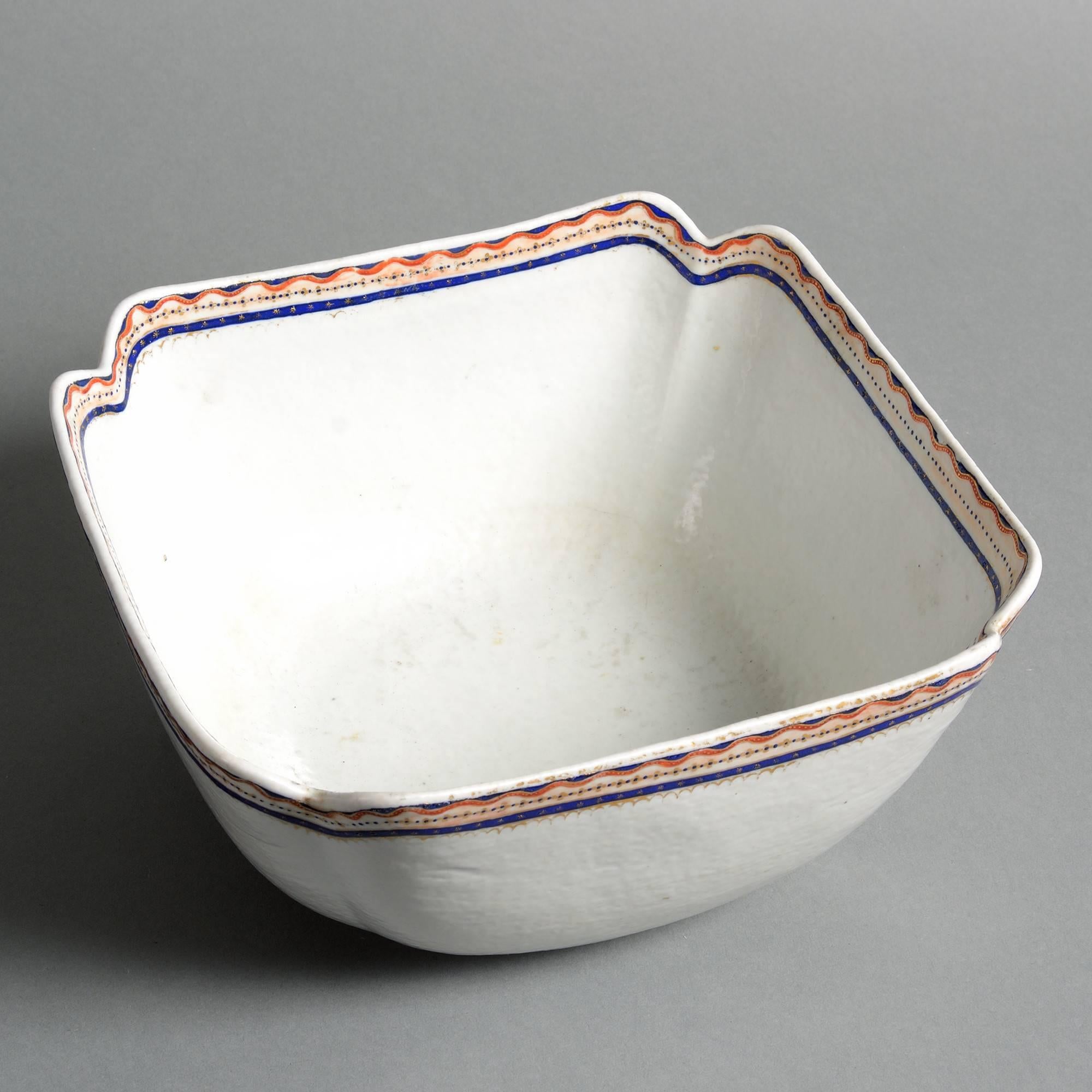 Chinese Late 18th Century Square Porcelain Bowl