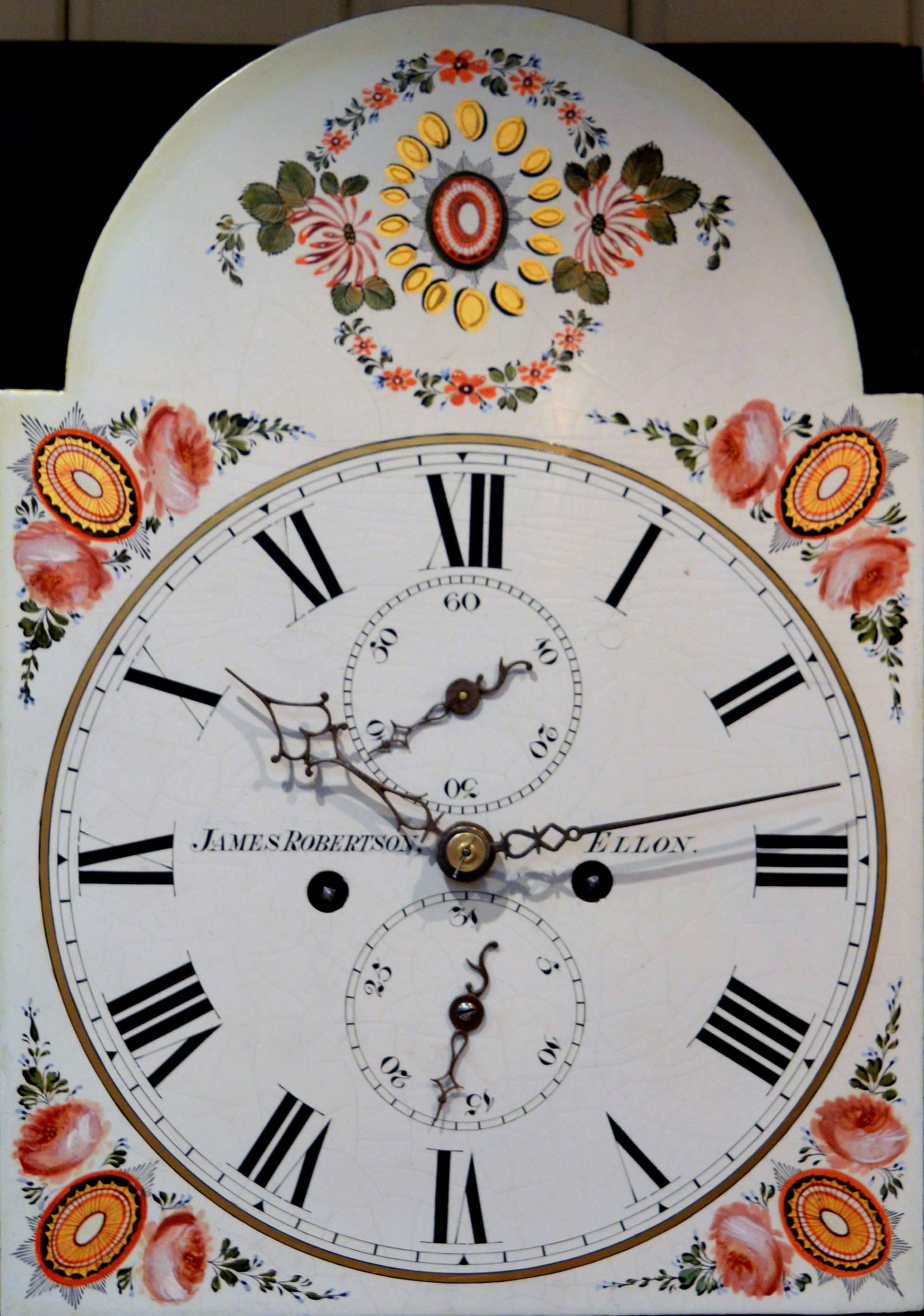 Small Light Oak Scottish Longcase Clock For Sale 3