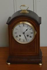 Edwardian Mahogany Striking Mantel Clock