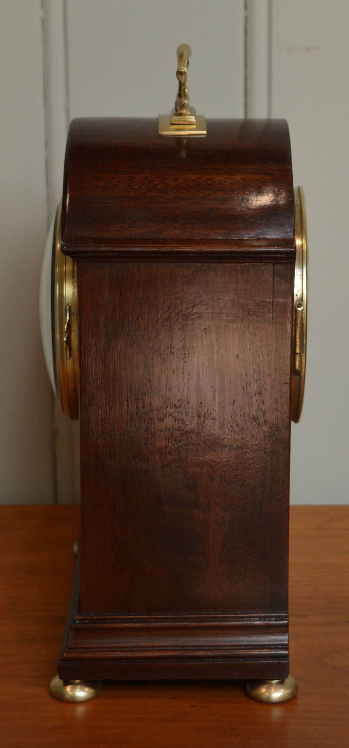20th Century Edwardian Mahogany Striking Mantel Clock