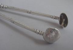 Extremely Rare Pair of Sugar Tongs Modelled as a Pair of Fire Irons