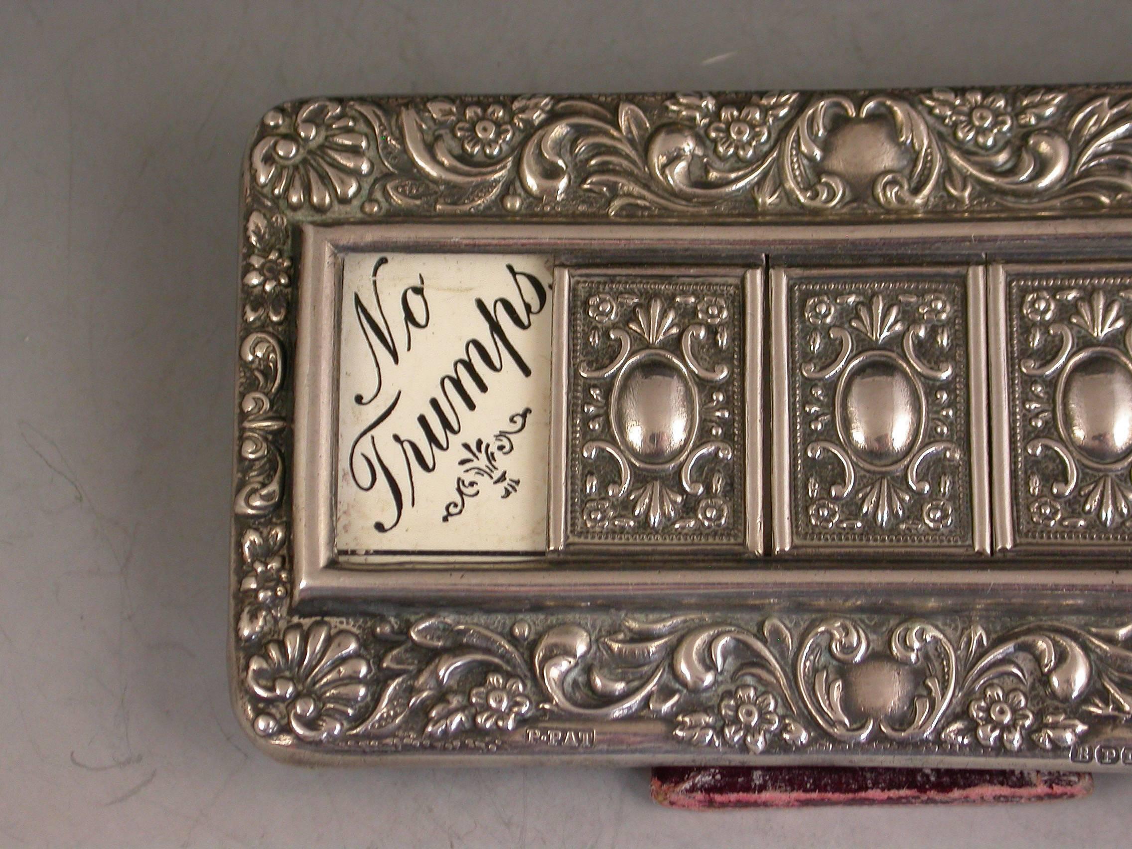 20th Century Edwardian Patented Silver Trumps Marker