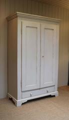 Late 19th Century Painted Continental Two-Door Wardrobe