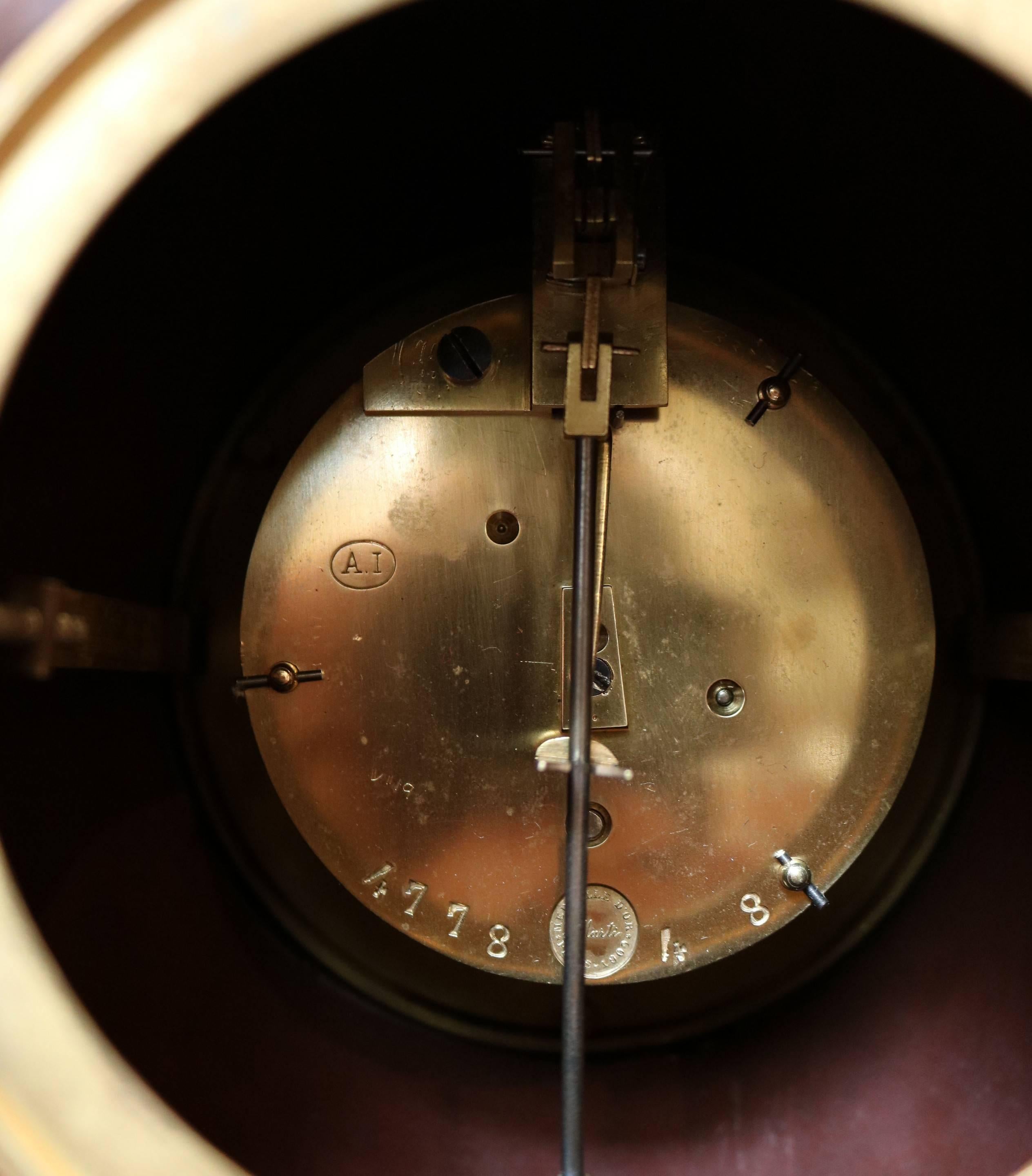 Late 19th Century Mahogany and Inlay Lancet Top Mantel Clock 2