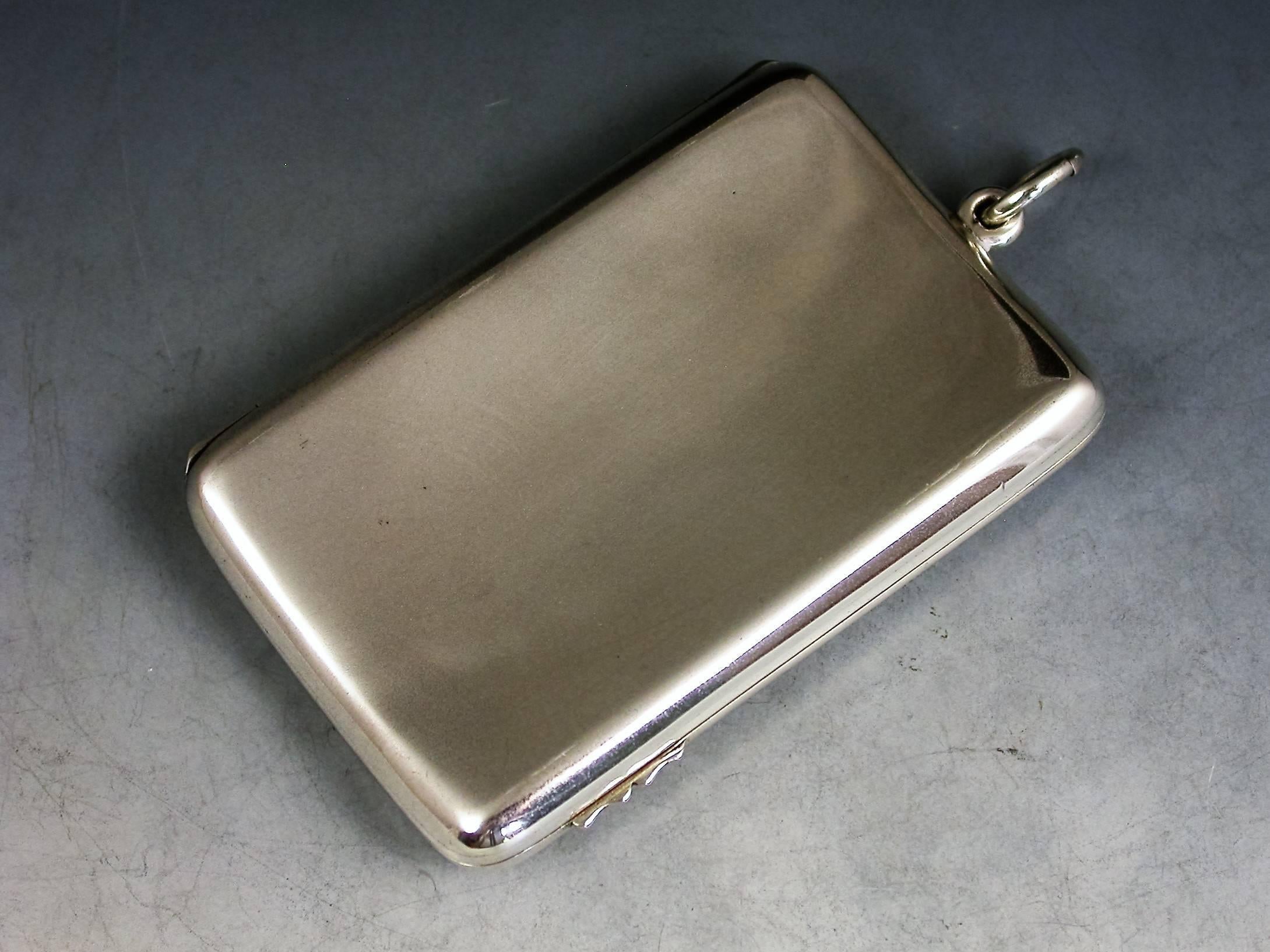 Rare Victorian Silver Slide-Action Triple Sovereign Case and Note Holder In Good Condition In Sittingbourne, Kent