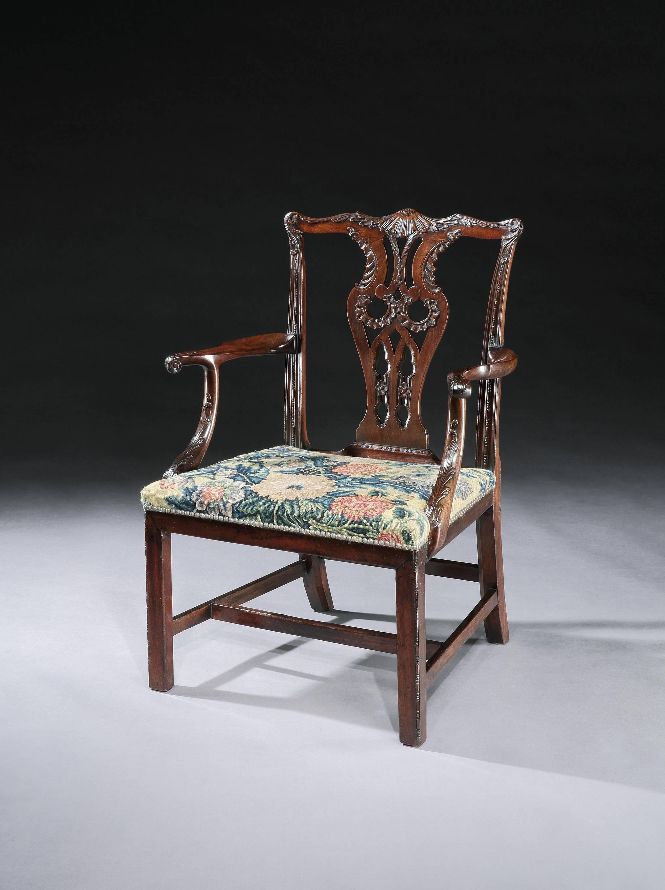 The chairs: English, circa 1755. 

The needlework: English, circa 1750. 

Price: £50,000 +