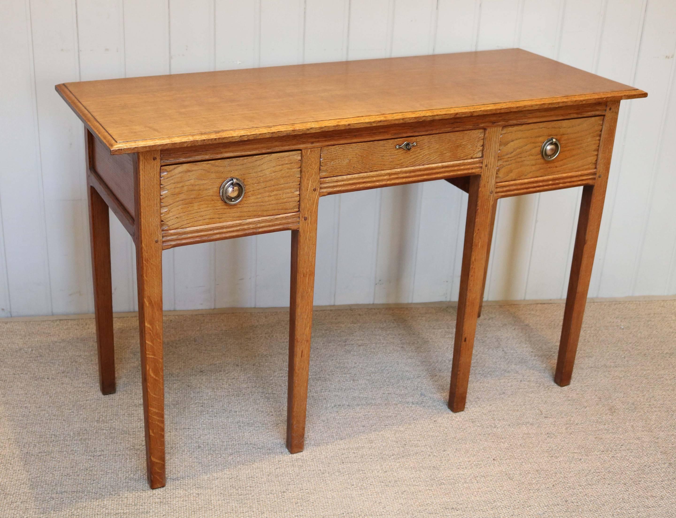 20th Century Gordon Russell Solid Oak Side or Dressing Table For Sale