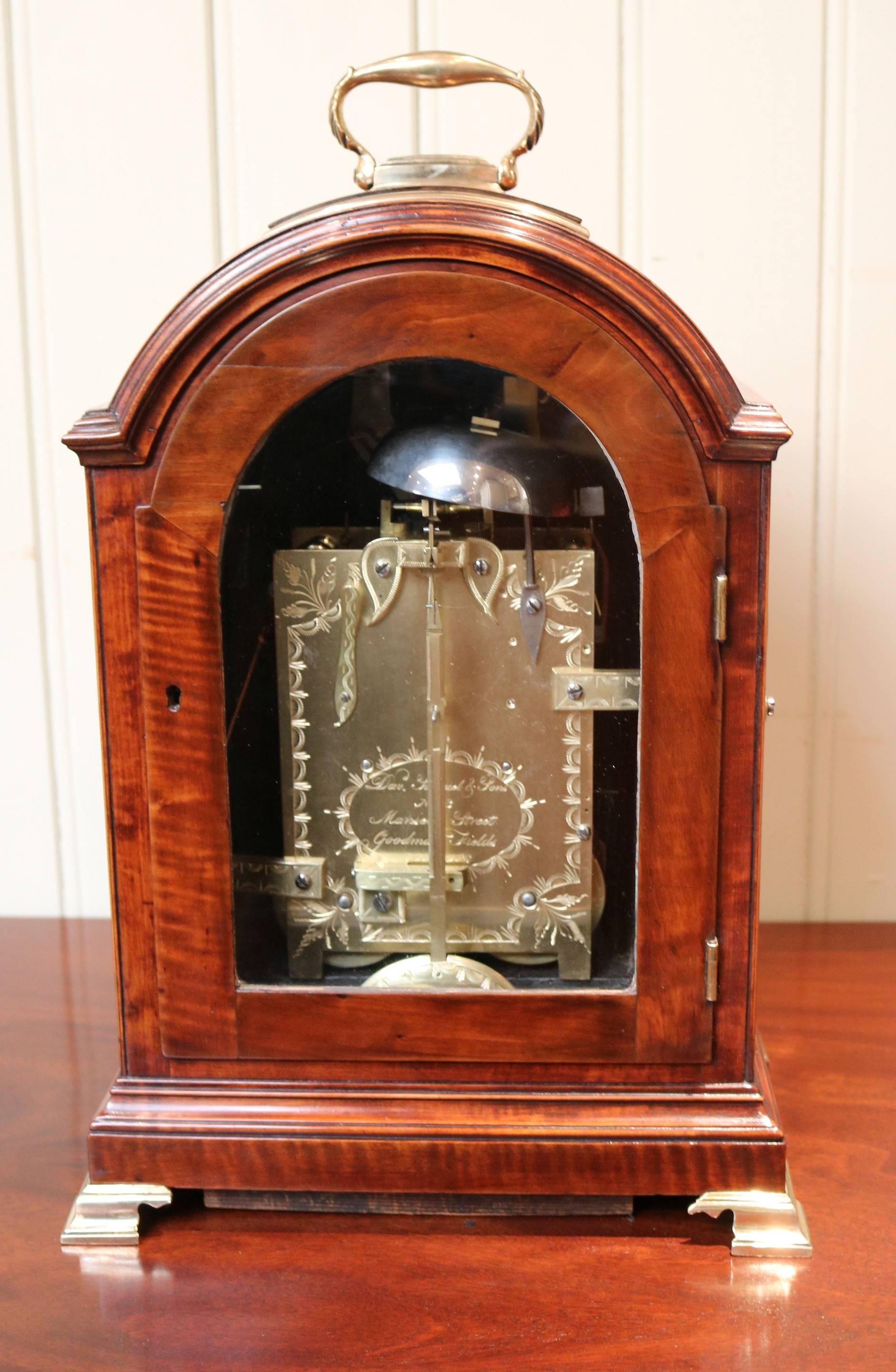 Late 18th Century English Bracket Clock For Sale 5