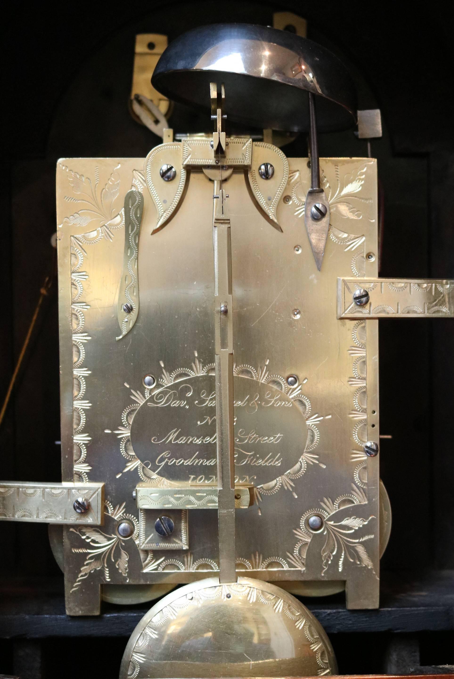 Late 18th Century English Bracket Clock For Sale 7