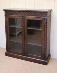 Victorian Carved Oak Bookcase